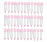 Veemoon 50 Pièces Set Applicateurs Silicone pour à Paupières et Rose Brosse Double Embout et Portable Cuillère Précise pour Masque Outil Maquillage avec Effet Pailleté pour Application