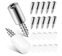 Veemoon 50 Pièces Support Étagère à Vis Autotaraudeuses Acier Manganèse Broches Robustes pour Meuble Armoire et Bibliothèque Fixation Stable et Facile à Installer sans Perçage