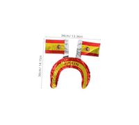 Veemoon 50 pièces Têtes Gonflables Aluminium Drapeau Espagnol Bandeaux Festifs Résistants et Colorés pour Célébrations Patriotiques et Événements Footballistiques