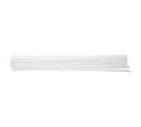 Veemoon 50 Pièces Tige Carrée en Plastique, Bâtonnet de Modelage, Blanc, 50cm, Solide, Facile à Peindre, pour Maquettes Architecturales et Bricolage DIY