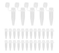 Veemoon 50 Tubes à Essai Transparents 1,5 Ml en Polypropylène avec Bouchons Étanches, Fond Conique et Graduation, Récipients pour Échantillons Liquides en Laboratoire, Stockage Précis et