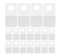 Veemoon 500 Crochets Adhésifs Transparents à Trou Rond 25X35 MM en PVC/PET Suspendre D’Étiquettes Languettes Autocollantes pour Affichage Magasin et Présentation Paquet Lot de 500