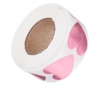 Veemoon 500pièces Autocollants Cœur Pour Étiquettes Décoratives Amusantes Pour Tanning Stickers Amovibles Rose