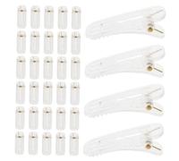 Veemoon 50pièces Pinces à Cheveux Simples Base Transparente Plastique pour Frange Épingles à Cheveux Seule Branche pour Confection de Coiffures et Autres Projets DIY