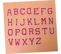 Veemoon 52 pièces Patchs Adhésifs Lettres Anglaises Brodées Rouge et Noir pour Vêtements Chapeaux Jeans Accessoires DIY Patchs Autocollants Durables et Faciles à Appliquer