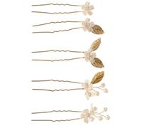 Veemoon 5pcs Bâtonnets à Cheveux en Alliage de Zinc Or Décoration Capillaire Chic et Élégante pour Mariage, Accessoires Vintage pour Photographie et Cosplay