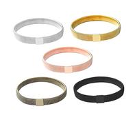 Veemoon 5Pièces Bracelet Élastique Métallique Ajustable pour Lot de Manchons Antidérapants Multicolores pour Maintien de Chemises
