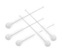 Veemoon 5pièces Brosse De Nettoyage Nylon à Pointe Coton Pour Flacons Et Biberons Manche Antirouille Avec Anneau Suspendu Brossette Pour Nettoyage Intérieur Et Fond