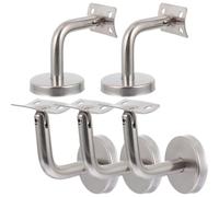 Veemoon 5pièces Lot de Supports de Main Courante Acier Inoxydable Fixation Murale Robuste pour Rambarde Escalier Support de Colonne Stable et Résistant Corrosion Adapté pour Escaliers
