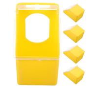 Veemoon 5pièces Mangeoire Suspendue pour Cage à Pigeons avec Couvercle Transparent Seul Trou pour Pigeons Perruches Cailles Et Volailles Lot