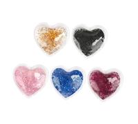 Veemoon 5pièces Oculaires Réutilisables Gel Forme Cœur Chaud Froid Pour Yeux Et Visage Lot