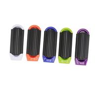 Veemoon 5pièces Peigne à Cheveux Avec Miroir Résistant à Haute Température Antistatique Compact Et Portable Pour Voyage Poche Barbe Et Moustache Blanc Bleu Orange Vert