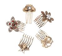 Veemoon 5pièces Peigne Latéral Alliage Pour Cheveux Pinces De Fixation Pour Femmes Lot De Épingle à Cheveux