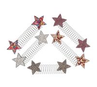 Veemoon 5pièces Peignes de Finition pour Cheveux Femme Ornés de Strass Accessoires Cheveux Fixation Facile et Confortable Peignes pour Coiffures Quotidiennes et Spéciales