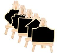Veemoon 5pièces Tableau Miniature Bois Pour Étiquettes De Fête Et Message Accueil Lot De Petits Panneaux De Table