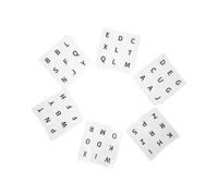 Veemoon 6 Feuilles Autocollants Alphabet Convex pour Cube Puzzle de Décalcomanies pour Malvoyants Accessoires Auxiliaires pour Jouets de Cube Stickers de Lettres Facile à Appliquer