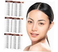 Veemoon 6 feuilles Autocollants Sourcils Réalistes Imperméables Tatouages Temporaires Transfert Naturel Stickers Coiffage Maquillage Yeux Pack