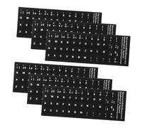 Veemoon 6 Feuilles Clavier Autocollants Ordinateur Clavier Autocollants De Remplacement Ordinateur Stickers Lettre Autocollants Langue Autocollant pour Langue