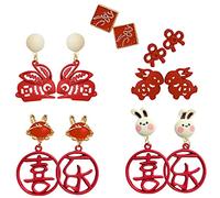 Veemoon 6 Paires Boucles Oreilles Oreilles Décoratifs Style Aléatoire Parfaits pour Projets de Bricolage