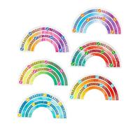 Veemoon 6 pièces Autocollants Sensoriels Calmants Rugueux Stickers Arc Ciel Adhésifs pour Soulager Stress et Anxiété Décoratifs pour Téléphones et Ordinateurs