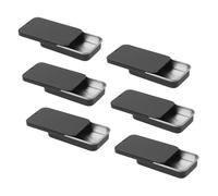 Veemoon 6 pièces Boîte Métallique Portable avec Couvercle Coulissant Petite Boîte de Rangement pour Bonbons Chewing-gum et Pilules Tôle Design Compact et Pratique
