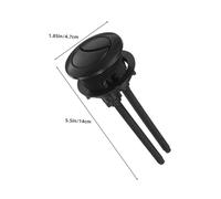 Veemoon 6 Pièces Boutons de Remplacement pour Chasse Eau Double Accessoires pour Réservoir de Wc de Eau Installation Facile Noir