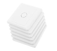 Veemoon 6 pièces Cache Prises Mural Blanc Étanche Résistant à Usure pour Boîtier Électrique Intérieur et Extérieur Plaque Décorative Multiusage pour Rénovation