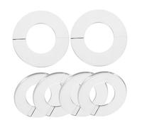 Veemoon 6 pièces Cache-tuyaux Rond Acier Inoxydable Rosace Fendue Murale pour Plomberie Couvre-tuyaux de Robinetterie pour Cuisine Salle de Bain et Toilettes Installation Facile