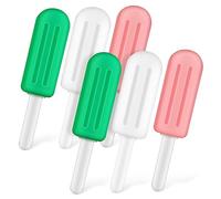 Veemoon 6 pièces Chewies Silicone Forme de Popsicle avec Poignées Accessoires pour Aligneurs et Appareils Dentaires pour Exercer Muscle Masséter