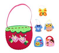 Veemoon 6 Pièces Kit De Couture pour Sac à Main Feutre Kit De Bricolage pour Garçon Fille Modèle De Sac à Main Apprendre à Coudre Créatif