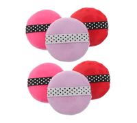 Veemoon 6 Pièces Large Soft Powder Puff For Makeup Fluffy Round Setting Powder Applicator Reusable And Portable Cosmetic Puff For Foundation