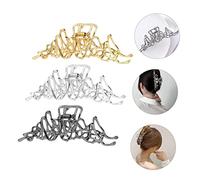 Veemoon 6 pièces Lot de Pinces à Cheveux Métalliques Creuses Irrégulières Design Élégant Barrette de Fixation Durable et Filles Accessoire Coiffure Chic