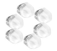 Veemoon 6 Pièces Magnetic Door Stopper Set Floor Mounted Anti-collision Transparent Silicone Door Stops With Strong Adhesive Base No Drilling Required For Home Office Bedroom