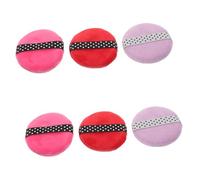Veemoon 6 Pièces Makeup Powder Puff Extra Soft Large Round Applicators For Foundation Loose Setting Powder Washable Reusable Makeup Pads Portable For Home Travel