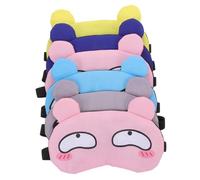 Veemoon 6 pièces Masque de Sommeil Mignon Carton de Couvre Yeux avec Design Adorable Bande Élastique Réglable pour Confort Optimal Maison ou Lors des Voyages