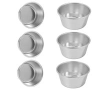Veemoon 6 pièces Moules à Muffins Antiadhésifs Métal Moules à Gâteaux Multi-usage pour Pudding Tartelettes et Chocolat Accessoire de Cuisson Résistant Facile à Nettoyer pour Cuisine