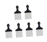 Veemoon 6 pièces Peignes Afro à Dents Larges Lot de Outils de Coiffage et Durables pour Hommes et Femmes Peignes pour Cheveux Bouclés et Tressés