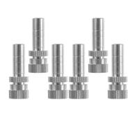 Veemoon 6 Pièces Petite Buse de Brumisation en Laiton Argentée | Joints Toriques Auto-étanches, Installation Facile, Usage Extérieur, Système de Réfrigération Extérieure