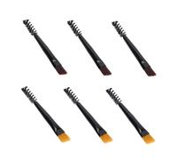 Veemoon 6 pièces Pinceaux Sourcils Double Tête Mini Brosse Pratique pour Coiffage Sourcils Portable Marron