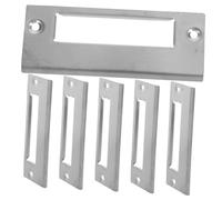 Veemoon 6 Pièces Plaque de Gâche Acier Inoxydable Kit pour Réparation de Serrures de Porte Installation Facile et Compatible avec Différents Modèles