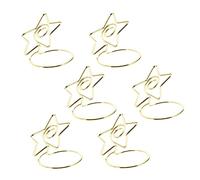 Veemoon 6 pièces Porte Cartes de Table Doré Support Photo Stable avec Base Porte Noms Mariage pour Décoration de Fête