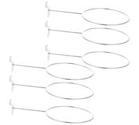 Veemoon 6 Pièces Présentoir Mural en Métal, Support Décoratif 5,5 Pouces | Rangement Stable, Finition Argentée, pour Ballon de Rugby et Médecine, Intérieur, Vestiaire D’équipe
