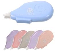 Veemoon 6 Pièces Ruban Correcteur en Plastique, Double Ligne | Opaque Mat, Fenêtre de Retour, pour Documents Imprimés et Manuscrits, Bureau École, Écriture Nette Couleur Aléatoire
