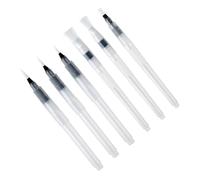 Veemoon 6 pièces Set de Pinceaux Aquarelle Réserve Eau avec Pointe Souple pour Dessin et Peinture Stylos à Eau Rechargeables pour Crayons Aquarellables et Calligraphie Adaptés Aux