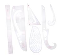 Veemoon 6 pièces Set de Règles de Couture Plastique Règle Courbe Pratique pour Dessin Découpe et Modélisme Vêtements Accessoires de Couture