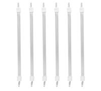 Veemoon 6 Pièces Tube Chauffant Quartz Infrarouge Blanc pour Chauffage Électrique Intérieur, Élément Chauffant en Quartz Résistant Haute Température, Chauffage Sûr et Homogène pour Usage