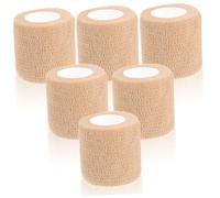 Veemoon 6 rouleaux Bandes Autoadhésives Cohésives Élastiques Lot de Bandages Respirants pour Poignets Chevilles et Mains pour Activités et