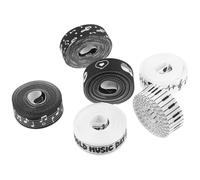 Veemoon 6 Rouleaux Ruban Musical Noir et Blanc Large pour Emballage Cadeau Décoration Botanique Créations DIY Ruban Imprimé Notes de Musique pour Invitations et Artisanat