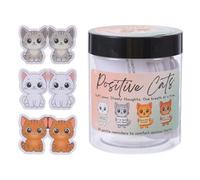 Veemoon 60 Cartes D'affirmation pour Femmes Motifs Chats Cartes D'encouragement Positives Quotidiennes Coffret Compact pour Motivation Présent Chat Femme Décor Bureau Idée Présent