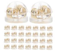 Veemoon 60 Pièces Boucles D'oreille En Silicone De Boucle D'oreille Doux Pour Boucle D'oreille Sécurisée Accessoires De Boucle D'oreille Étalon Boucles D'oreilles Gel De Silice Doré